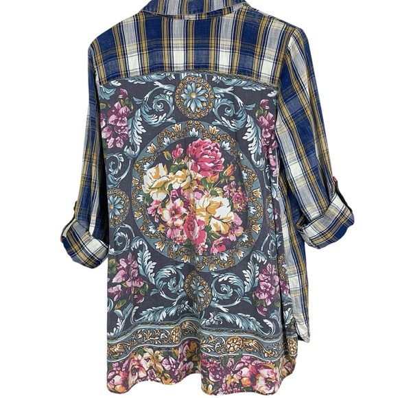 Soft Surroundings Blue and Yellow Plaid Tunic - Picture 5 of 16